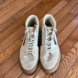 Tan Vans Sk8-Hi skate shoes